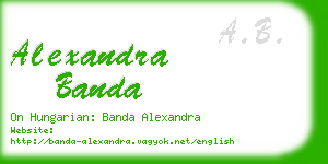 alexandra banda business card